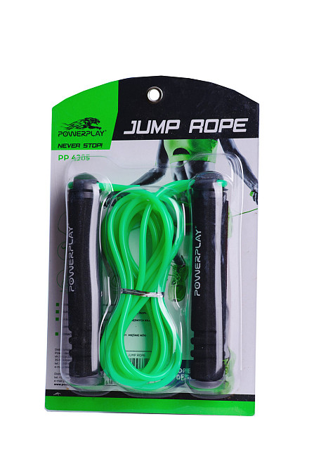 Скакалка PowerPlay 4205 Classic Plus Jump Rope Зелена (2,7m.) Кам'янське - фото 10