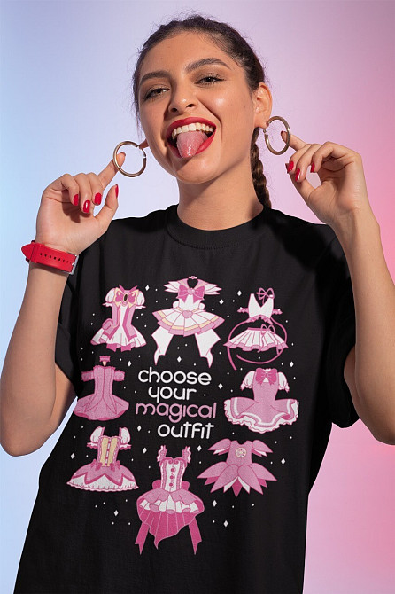 Футболка для хлопчика з аніме принтом Мадока Магіка Гріеф Сеед оверсайз (зріст від 165 до 180) Чорний AnimeJ0492m Дніпро - фото 1