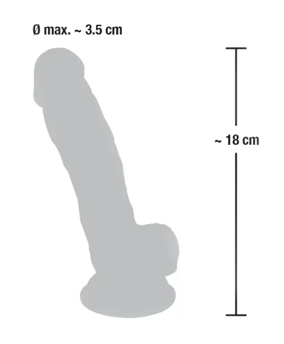 Фалоімітатор на присосці УЛЮБЛЕНЕЦЬ (18 см) Sex Aura Київ - фото 7