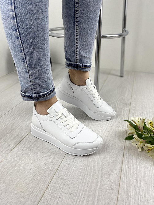 EMELI Кросівки жіночі EMELI 915/5 білі (весна-осінь, шкіра натуральна) (2708) Коломия - фото 1