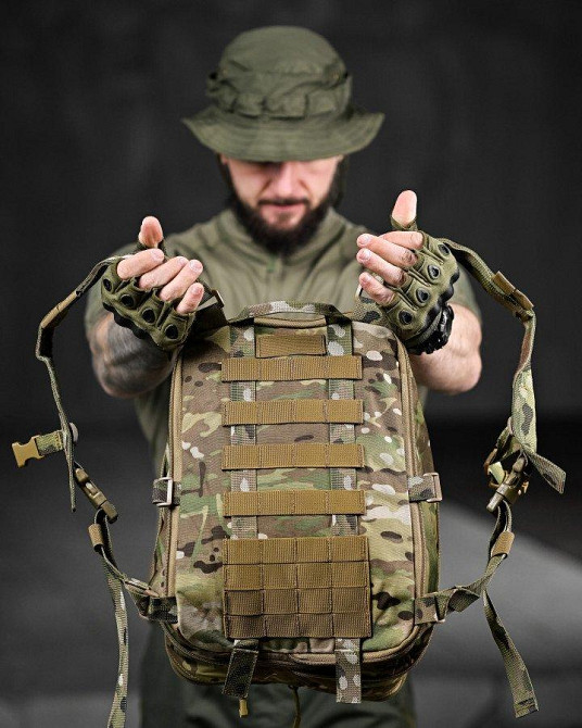 Тактичний рюкзак 15 л чіпляється на плитоноску мультикам ДЛ6330 Одеса - фото 7