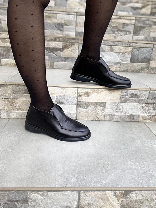 Черевики жіночі RONE чорні натуральна шкіра зима 37р.-24см 39р.-25.5см (Lora-2 4275) Коломыя - изображение 5