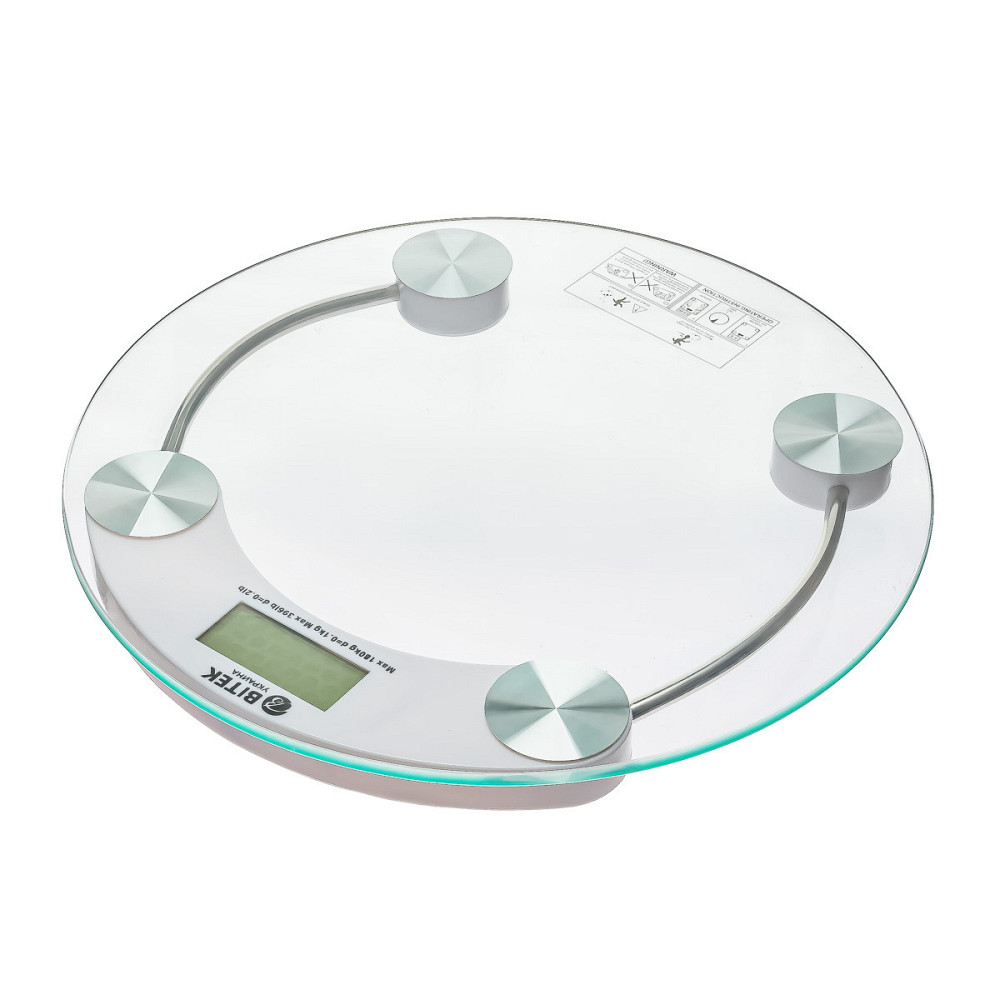 Весы напольные прозрачные до 180кг 2003A / круглые Днепр - изображение 1