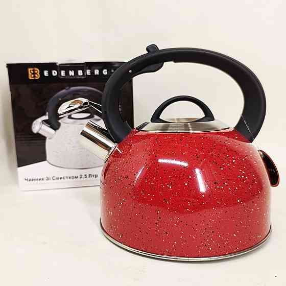 Чайник на плиту зі свистком нержавіюча сталь Edenberg EB-1440 3л, Якісний чайник для газової плити MF-92 Івано-Франківськ
