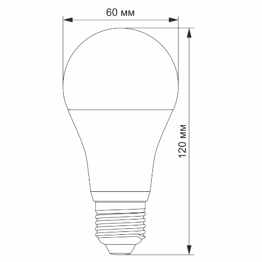 Лампа A65e 15W E27 3000K 220V LED Videx Житомир