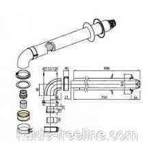 Угол для трубы коаксиальной Харьков