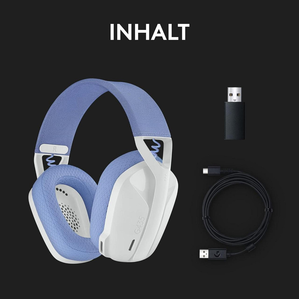 Беспроводная игровая гарнитура Logitech с Bluetooth, накладные наушники с микрофоном полноразмерные белые Киев - изображение 10