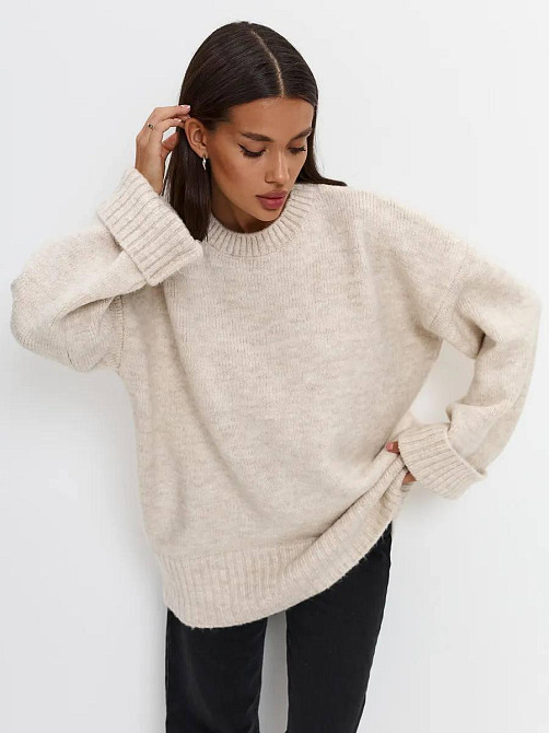 Женский базовый оверсайз свитер машинная вязка Одесса - изображение 5