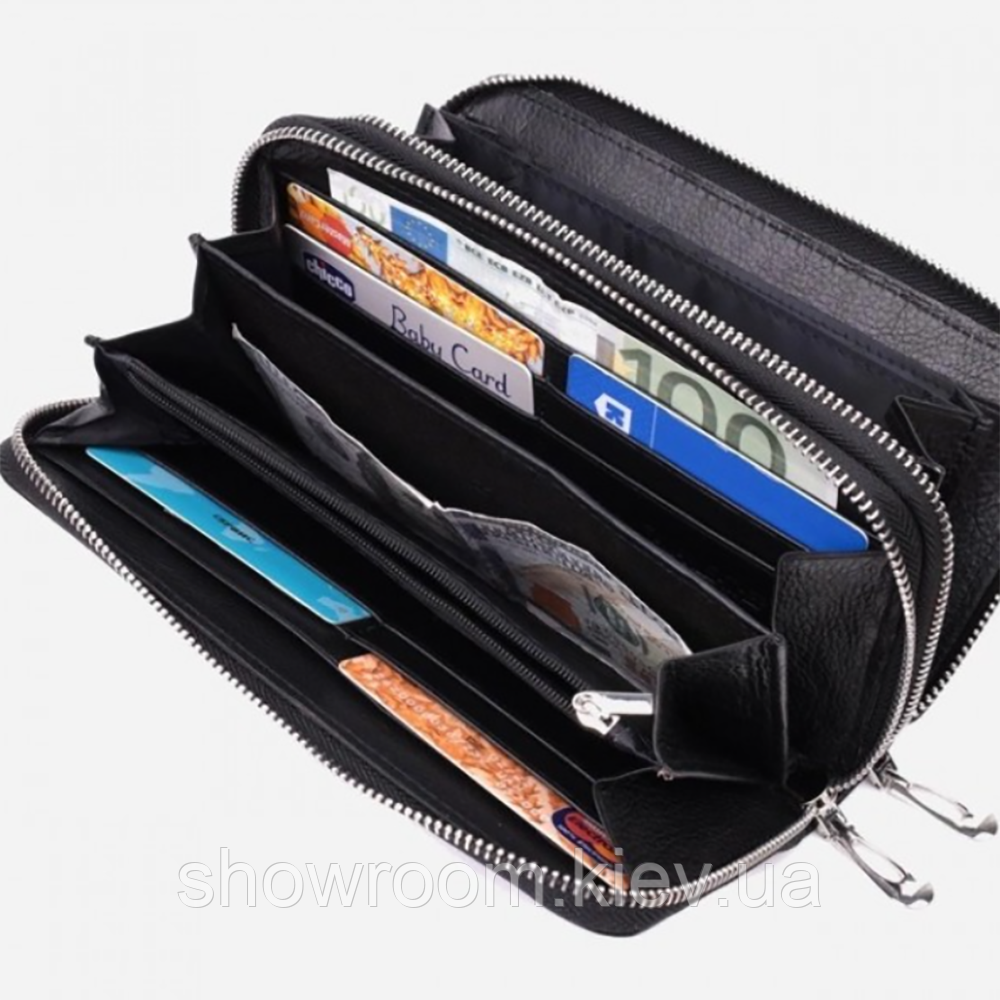 Мужская кожаная барсетка, клатч на два отделения Leather Collection (721) Киев - изображение 3