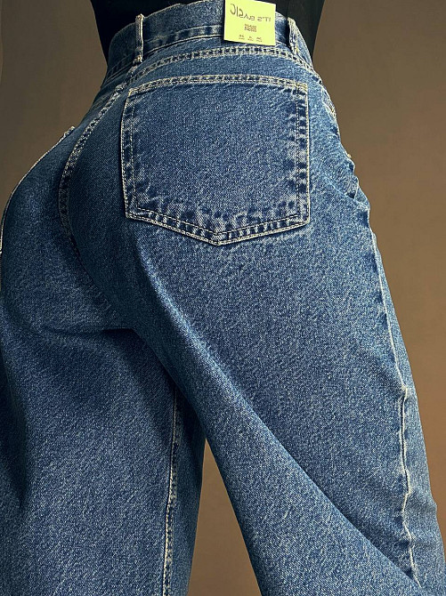 Джинси жіночі It’s Basic 3144-1 банани skater baggy сині, синій, 42, 42, 88 см, 124 см Київ - фото 4