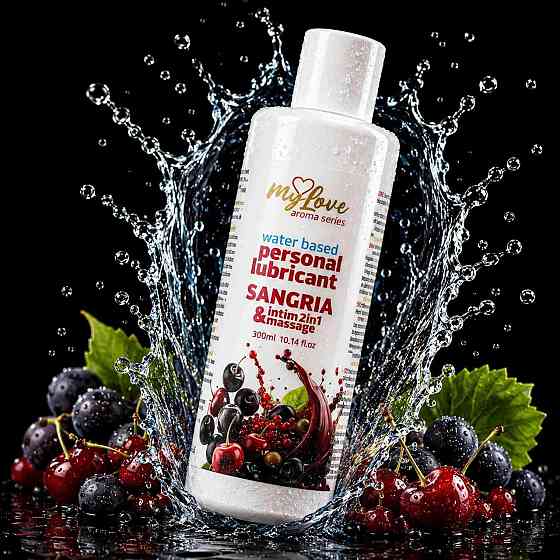 2в1 лубрикант та масажний гель - MyLove Aroma Series Intim&Massage Sangria, 300 мл Sex Aura Київ