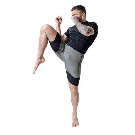 Компресійні шорти для RDX MMA T16 2-в-1 GREY/BLACK-S Кам'янське