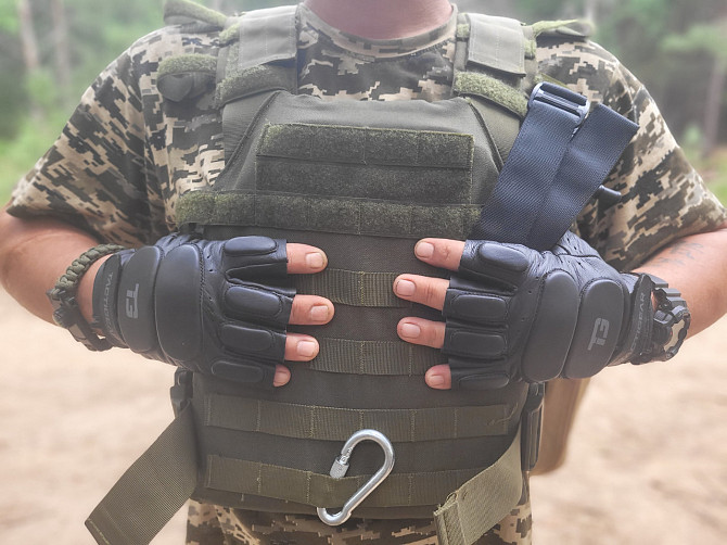 Рукавички тактичні шкіряні без пальців TACTIGEAR PS-8801 Patrol Black M Каменское - изображение 5