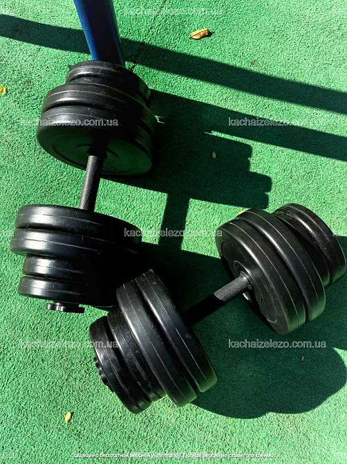 Гантелі набірні 2 по 15 кг з ABS покриттям Гантелі, гирі, штанги та диски бітумні Київ - фото 6