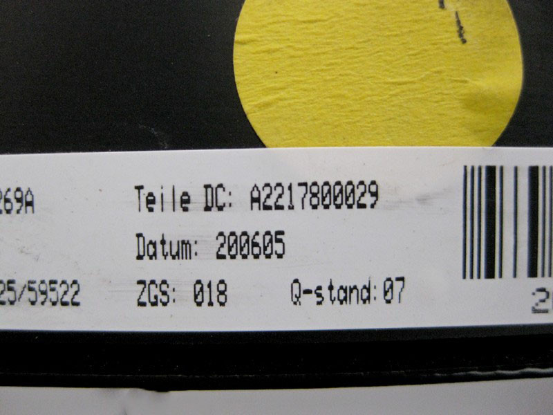 Mercedes-Benz  A2217800429 Люк у зборі без моторчика S-Class W221 Одеса - фото 5