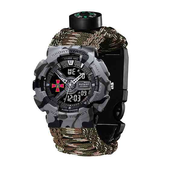 Patriot 005CMGYSU ЗСУ Сірий камуфляж Паракордовий ремінець Camo Green + Коробка. SBR Київ