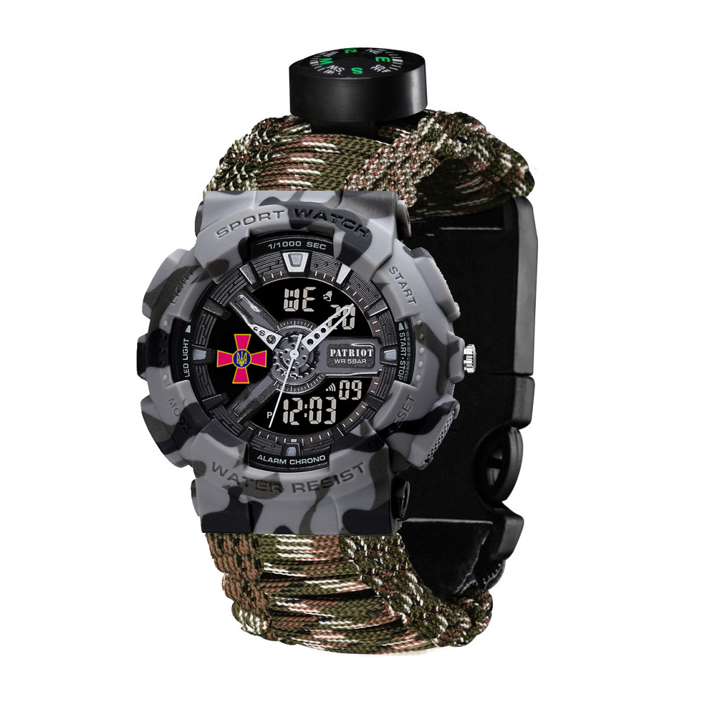 Patriot 005CMGYSU ЗСУ Сірий камуфляж Паракордовий ремінець Camo Green + Коробка. SBR Киев - изображение 6