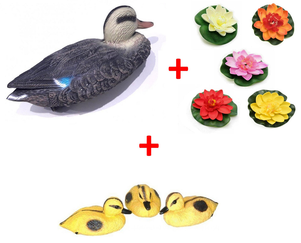 ШтучнІ декоративні лілії для ставка 5 шт. + Качка + Каченята 3 шт. Київ - фото 2