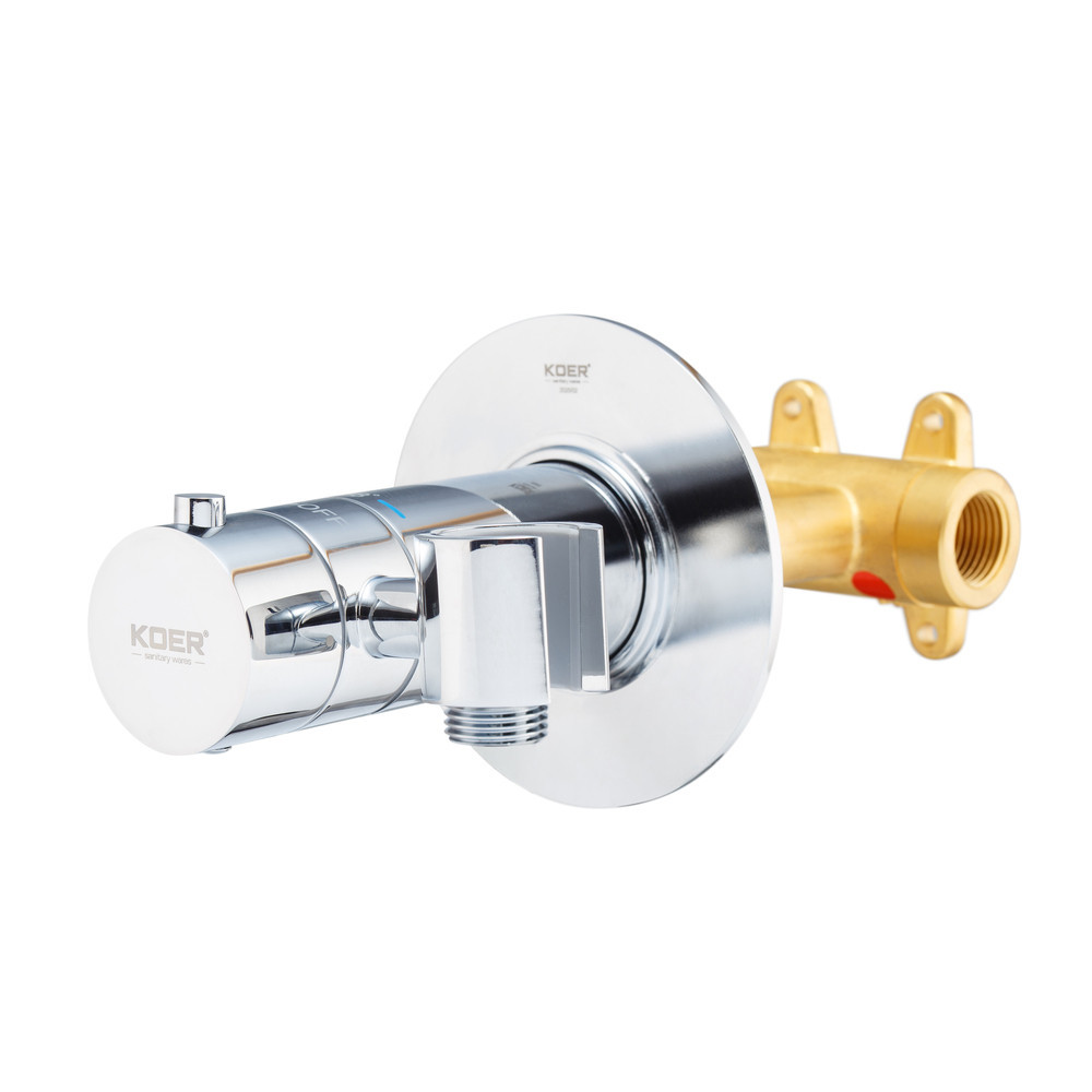 Встраиваемый термостатический смеситель для гигиенического душа Koer KB-24029-01 хром (KR5485) Харьков - изображение 3