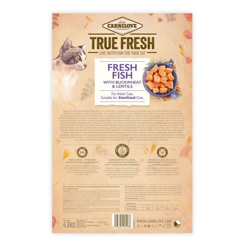 Корм сухий Carnilove True Fresh Cat Fresh Fish для дорослих котів з рибою 4,8 кг Київ - фото 3