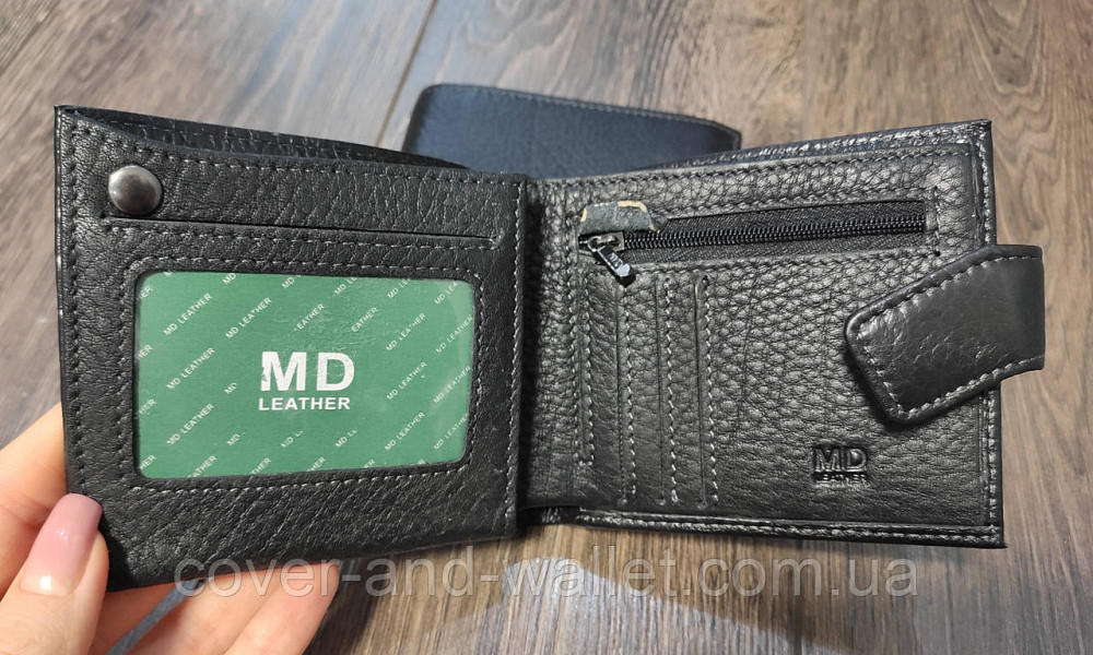 Стильное мужское кожаное портмоне на магнитной застежке MD 132 Киев - изображение 4
