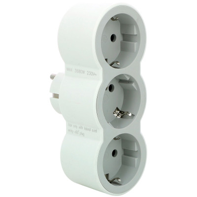 Сетевой разветвитель LEGRAND СТАНДАРТ 3х2К+З фронтальні розетки , колір Білий/Сірий (694518) Винница - изображение 1