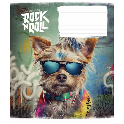 Тетрадь Школярик Rock star 12 листов косая линия (012-3277L) Винница - изображение 2