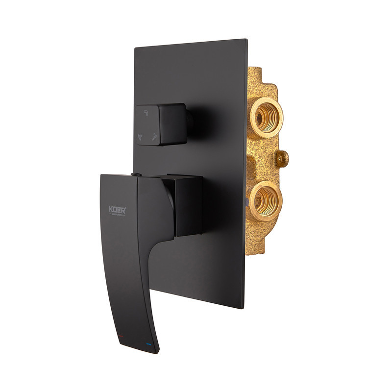 Вбудована душова система із змішувачем водоспад Koer KB-68007-05 (Колір чорний) (KR3467) Київ - фото 3