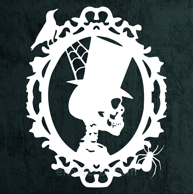 Декоративне настінне Панно «Скелет», Декор на стіну 50*39 см, Білий Київ - фото 8