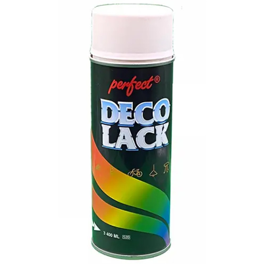 Краска аэрозольная алкидная DecoLack (Perfect) белый мат (RAL9010) 400мл Киев - изображение 1