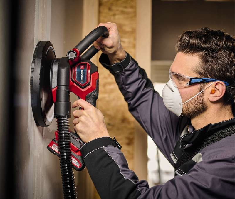 Мощная аккумуляторная шлифмашина для стен бесщеточная Einhell TP-DWS 18/225 Li BL Solo: без АКБ, Ø 225 мм Киев - изображение 8