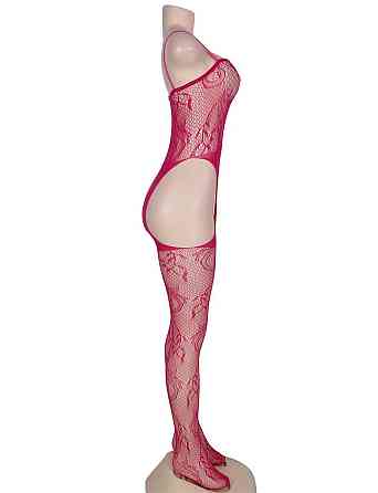 Бодистокинг ажурный с имитацией чулков Star Night розовый XS-M Sex Aura Киев