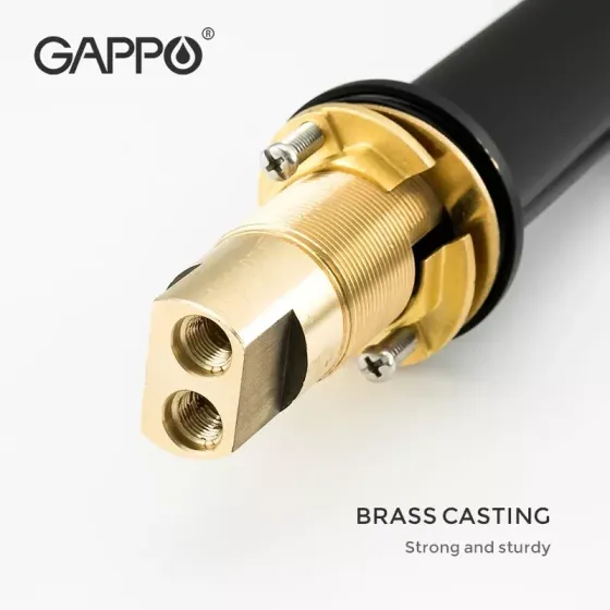 Змішувач для умивальника GAPPO G1052-86 чорний Київ