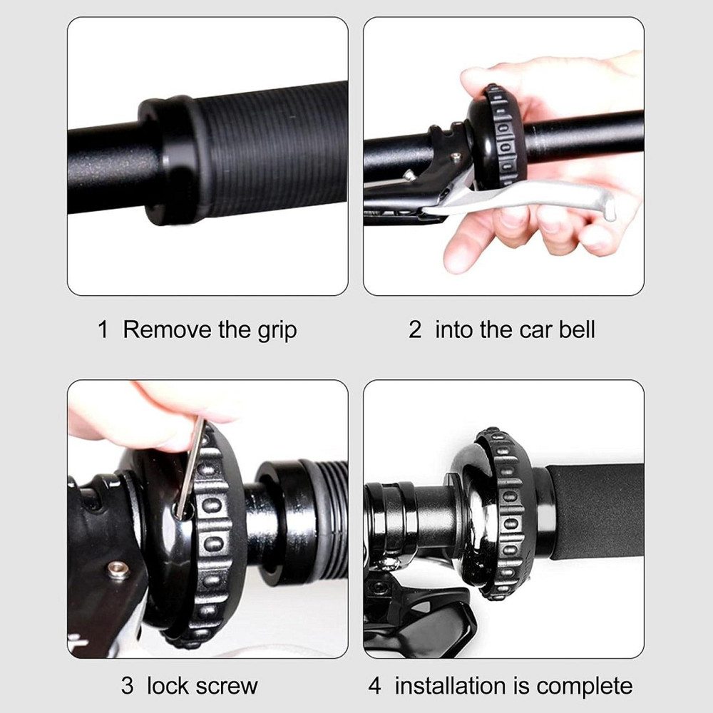 Звонок для велосипеда, вело звонок скрытый Feel Fit LD-007 черный Бровары - изображение 6