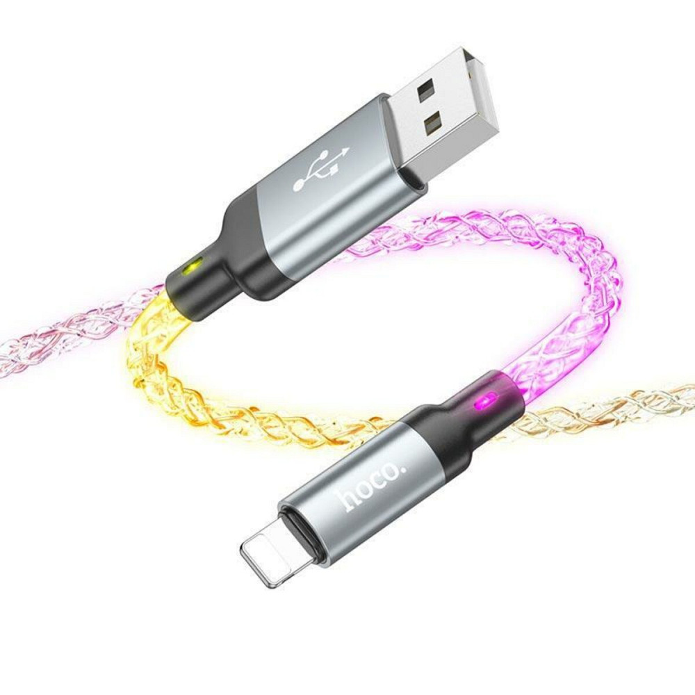 Кабель HOCO U112 Shine charging data cable for iP Gray Киев - изображение 4