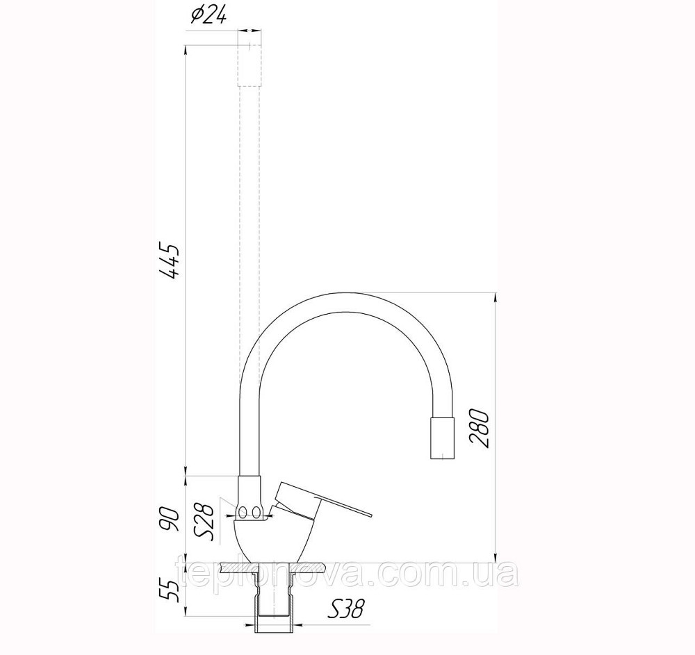 Смеситель для кухни Globus Lux MAIN SM-203SG Черновцы - изображение 5