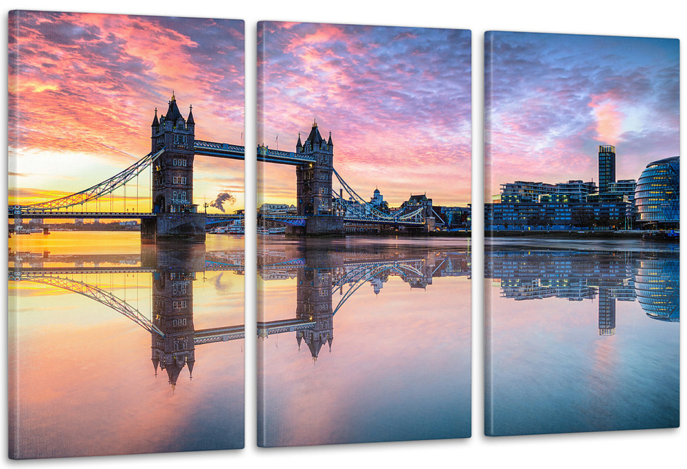Модульная картина Лондон Рассвет Аrt-190_3А 70x130 см Киев - изображение 1