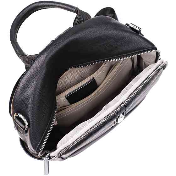 Жіночий рюкзак з натуральної шкіри Чорний (Vintage) Київ