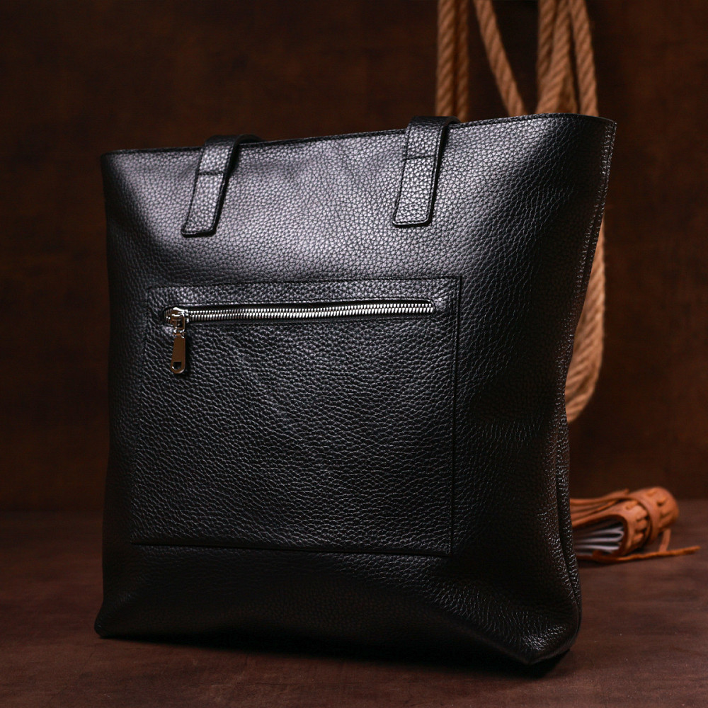 Шкіряна універсальна жіноча сумка Shvigel 16354 Чорний Київ - фото 10