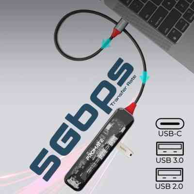 Концентратор Promate USB-C 7-in-1 Promate transhub-lite (transhub-lite) Вінниця