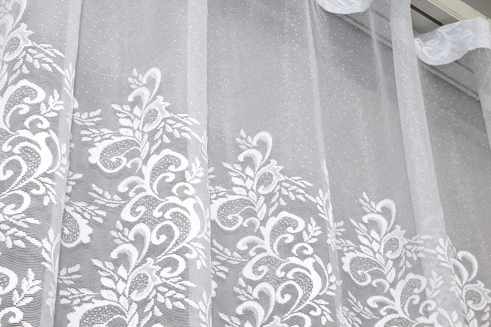 Тюль VR-Textil 1359т Преміум Жакард Білий 300х270 см (42-0100) Київ - фото 7