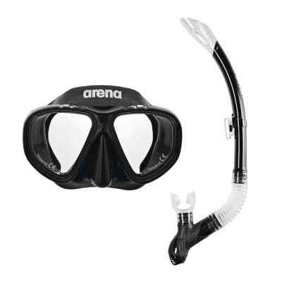 Набор для плавания Arena Premium Snorkeling Set JR 002019-505 маска і трубка чорний Діт OSFM (3468336174371) Винница