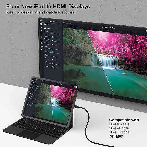 Кабель USB Type-C (Thunderbolt 3) to HDMI 4K 30Hz 1.8 м Benfei алюминиевый штекер Киев