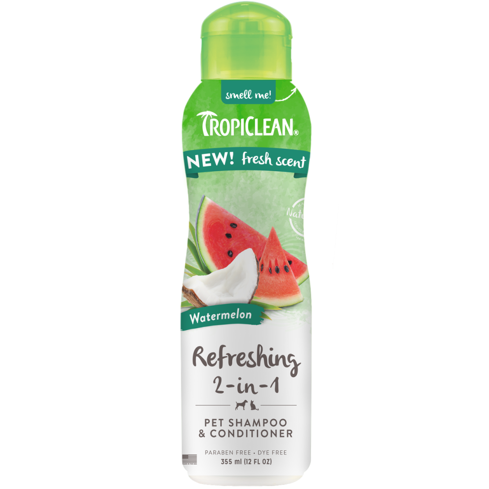 Шампунь-кондиціонер для собак та котів TropiClean Refreshing 2в1 "Кавун" освіжаючий, 355 мл Вінниця - фото 1