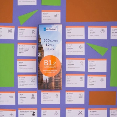 Обучающий набор English Student Карточки для изучения английского языка Student Intermediate B1.1, украинский (39122592) Винница - изображение 5