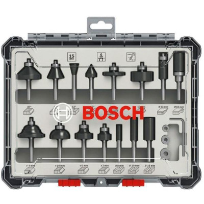 Набір фрез Bosch Professional комбінованих, 6мм, 15шт (2.607.017.471) Вінниця - фото 1