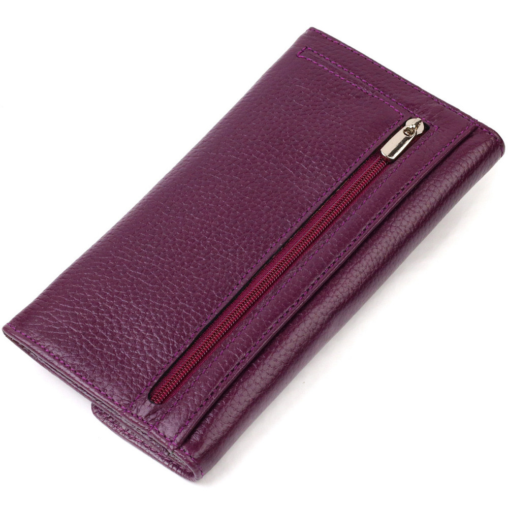 Ультрамодное женское портмоне из натуральной кожи флотар CANPELLINI 21693 Сиреневое Киев - изображение 9