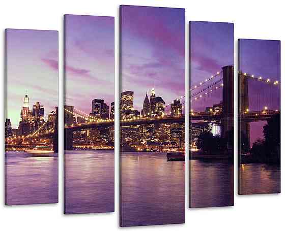 Модульна картина Нічне місто Art-37_5 Київ