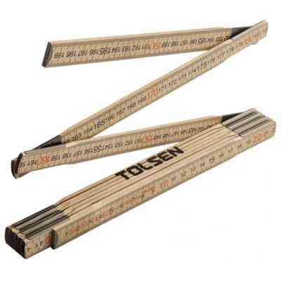 Лінійка будівельна Tolsen розкладна 2 м дерево (35046) Вінниця