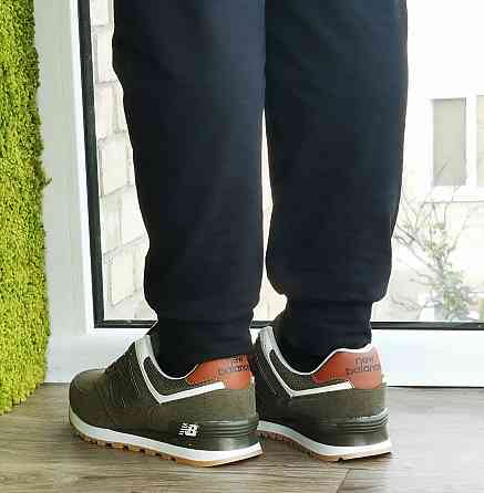 Термо Кросівки New Balance 574 Хакі Замшеві Чоловічі Зелені Єврозима (розміри: 43,44,45,46) — 63-4 Дніпро